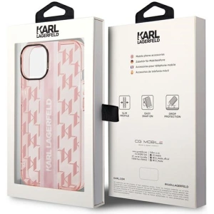 Etui Karl Lagerfeld KLHCP14MHKLSPCP Apple iPhone 14 Plus / 15 Plus hardcase różowy/pink Mono Vertical Stripe