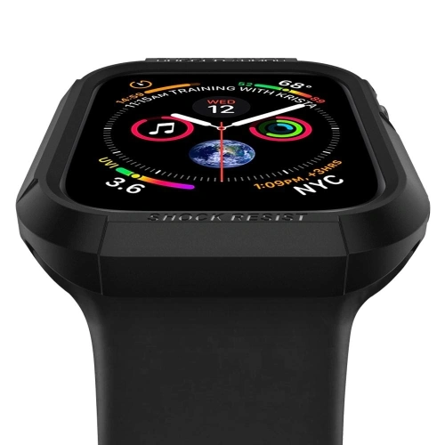 Kup Etui Spigen Rugged Armor Apple Watch 4/5/6/7/SE 44/45mm Black - SPN467BLK - {ean13} - Sklep Home Screen