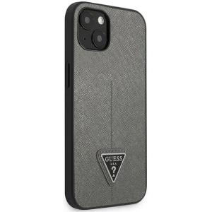 Etui Guess GUHCP14MPSATLG Apple iPhone 14 Plus / 15 Plus srebrny/silver hardcase SaffianoTriangle Logo