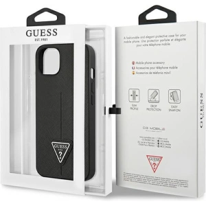 Etui Guess GUHCP14MPSATLK Apple iPhone 14 Plus / 15 Plus czarny/black hardcase SaffianoTriangle Logo
