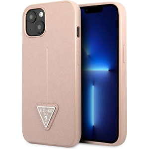 Etui Guess GUHCP14MPSATLP Apple iPhone 14 Plus / 15 Plus różowy/pink hardcase SaffianoTriangle Logo