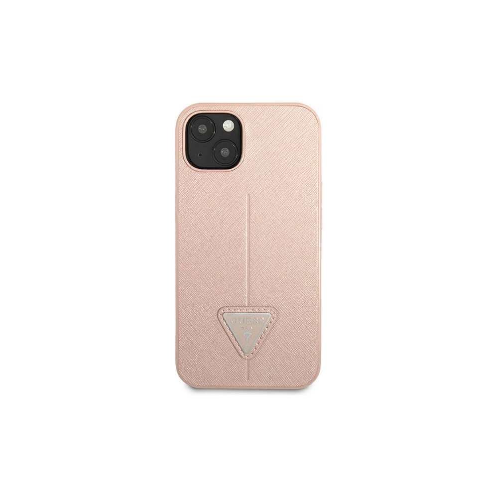 Etui Guess GUHCP14MPSATLP Apple iPhone 14 Plus / 15 Plus różowy/pink hardcase SaffianoTriangle Logo