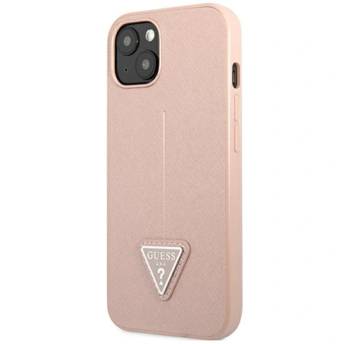 Buy Guess GUHCP14MPSATLP Apple iPhone 14 Plus / 15 Plus pink hardcase SaffianoTriangle Logo - GUE2113 - {ean13} - Home Screen Store Europe