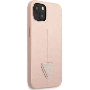 Etui Guess GUHCP14MPSATLP Apple iPhone 14 Plus / 15 Plus różowy/pink hardcase SaffianoTriangle Logo