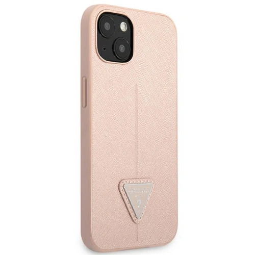 Buy Guess GUHCP14MPSATLP Apple iPhone 14 Plus / 15 Plus pink hardcase SaffianoTriangle Logo - GUE2113 - {ean13} - Home Screen Store Europe