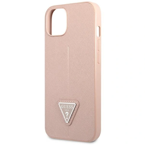 Buy Guess GUHCP14MPSATLP Apple iPhone 14 Plus / 15 Plus pink hardcase SaffianoTriangle Logo - GUE2113 - {ean13} - Home Screen Store Europe