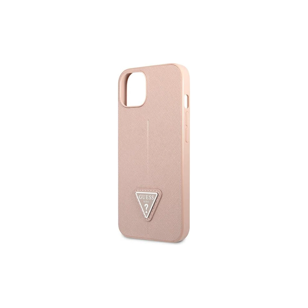 Etui Guess GUHCP14MPSATLP Apple iPhone 14 Plus / 15 Plus różowy/pink hardcase SaffianoTriangle Logo