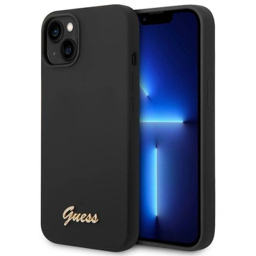 Kup Etui Guess GUHCP14MSLSMK Apple iPhone 14 Plus / 15 Plus negru/black carcasă dură Silicon Vintage Gold Logo - GUE2114 - {ean13} - Sklep Home Screen