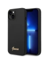 Guess GUHCP14MSLSMK Apple iPhone 14 Plus / 15 Plus black hard case Silicone Vintage Gold Logo