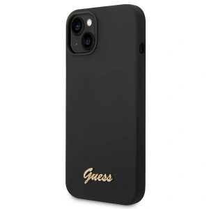 Etui Guess GUHCP14MSLSMK Apple iPhone 14 Plus / 15 Plus czarny/black hard case Silicone Vintage Gold Logo