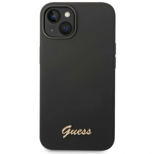 Etui Guess GUHCP14MSLSMK Apple iPhone 14 Plus / 15 Plus czarny/black hard case Silicone Vintage Gold Logo