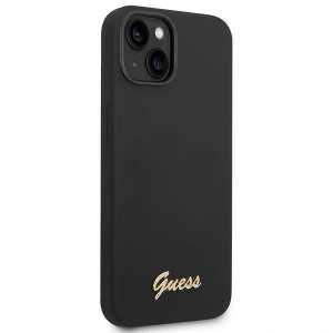 Etui Guess GUHCP14MSLSMK Apple iPhone 14 Plus / 15 Plus czarny/black hard case Silicone Vintage Gold Logo