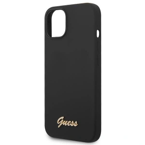 Etui Guess GUHCP14MSLSMK Apple iPhone 14 Plus / 15 Plus czarny/black hard case Silicone Vintage Gold Logo
