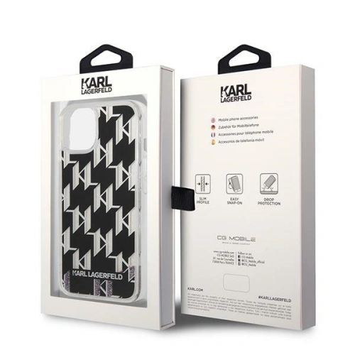 Kup Etui Karl Lagerfeld KLHCP14MLMNMK Apple iPhone 14 Plus / 15 Plus hardcase černý/black Liquid Glitter Monogram - KLD1128 - {ean13} - Sklep Home Screen