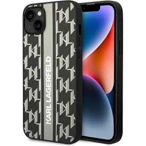 Etui Karl Lagerfeld KLHCP14MPGKLSKG Apple iPhone 14 Plus / 15 Plus hardcase szary/grey Monogram Stripe