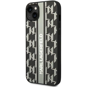 Etui Karl Lagerfeld KLHCP14MPGKLSKG Apple iPhone 14 Plus / 15 Plus hardcase szary/grey Monogram Stripe