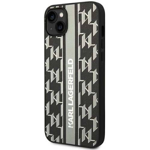 Kup Case Karl Lagerfeld KLHCP14MPGKLSKG Apple iPhone 14 Plus / 15 Plus Hardcase grau/grey Monogram Stripe - KLD1129 - {ean13} - Sklep Home Screen