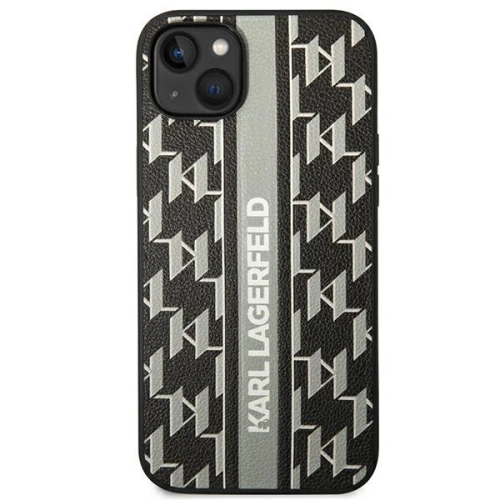 Kup Case Karl Lagerfeld KLHCP14MPGKLSKG Apple iPhone 14 Plus / 15 Plus Hardcase grau/grey Monogram Stripe - KLD1129 - {ean13} - Sklep Home Screen