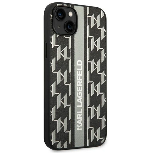 Kup Case Karl Lagerfeld KLHCP14MPGKLSKG Apple iPhone 14 Plus / 15 Plus Hardcase grau/grey Monogram Stripe - KLD1129 - {ean13} - Sklep Home Screen