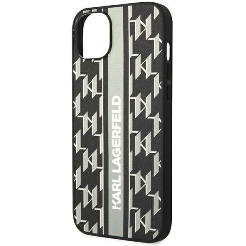 Kup Case Karl Lagerfeld KLHCP14MPGKLSKG Apple iPhone 14 Plus / 15 Plus Hardcase grau/grey Monogram Stripe - KLD1129 - {ean13} - Sklep Home Screen