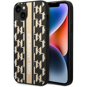 Etui Karl Lagerfeld KLHCP14MPGKLSKW Apple iPhone 14 Plus / 15 Plus hardcase brązowy/brown Monogram Stripe