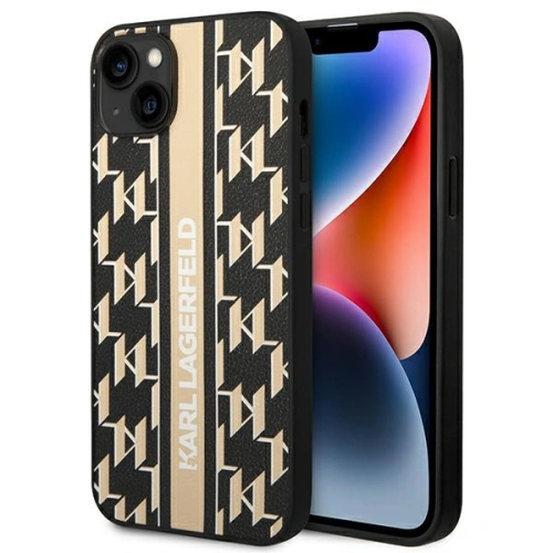 Buy Karl Lagerfeld KLHCP14MPGKLSKW Apple iPhone 14 Plus / 15 Plus hardcase brown Monogram Stripe - KLD1130 - {ean13} - Home Screen Store Europe