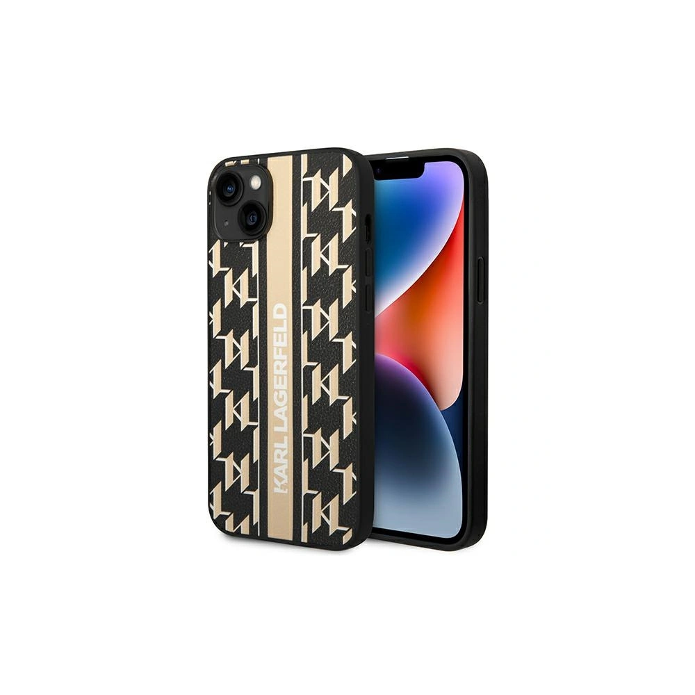 Etui Karl Lagerfeld KLHCP14MPGKLSKW Apple iPhone 14 Plus / 15 Plus hardcase brązowy/brown Monogram Stripe