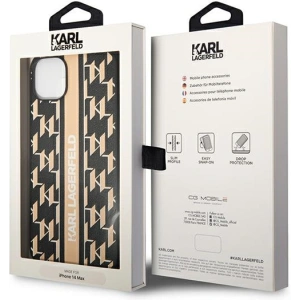 Etui Karl Lagerfeld KLHCP14MPGKLSKW Apple iPhone 14 Plus / 15 Plus hardcase brązowy/brown Monogram Stripe