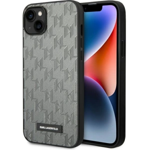 Etui Karl Lagerfeld KLHCP14MSAKLHPG Apple iPhone 14 Plus / 15 Plus hardcase szary/grey Saffiano Mono Metal Logo