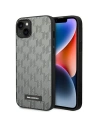 Etui Karl Lagerfeld KLHCP14MSAKLHPG Apple iPhone 14 Plus / 15 Plus keménytok szürke Saffiano Mono Fém Logó