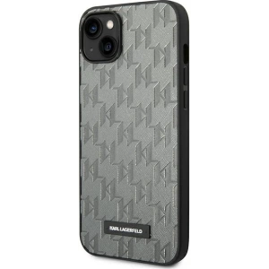 Etui Karl Lagerfeld KLHCP14MSAKLHPG Apple iPhone 14 Plus / 15 Plus hardcase szary/grey Saffiano Mono Metal Logo