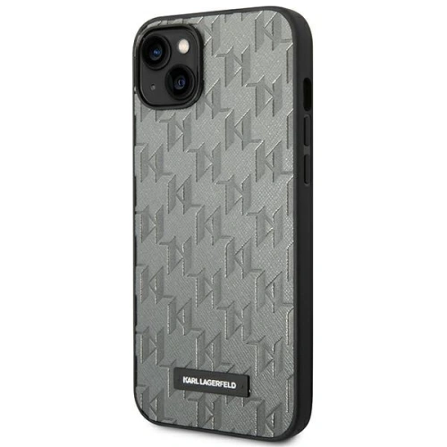 Kup Case Karl Lagerfeld KLHCP14MSAKLHPG Apple iPhone 14 Plus / 15 Plus Hardcase grau/grey Saffiano Mono Metal Logo - KLD1131 - {ean13} - Sklep Home Screen