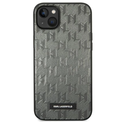 Kup Case Karl Lagerfeld KLHCP14MSAKLHPG Apple iPhone 14 Plus / 15 Plus Hardcase grau/grey Saffiano Mono Metal Logo - KLD1131 - {ean13} - Sklep Home Screen