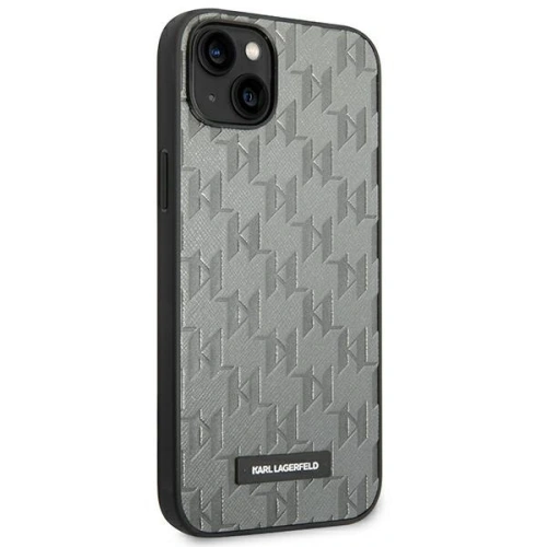 Kup Case Karl Lagerfeld KLHCP14MSAKLHPG Apple iPhone 14 Plus / 15 Plus Hardcase grau/grey Saffiano Mono Metal Logo - KLD1131 - {ean13} - Sklep Home Screen