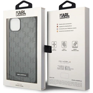 Etui Karl Lagerfeld KLHCP14MSAKLHPG Apple iPhone 14 Plus / 15 Plus hardcase szary/grey Saffiano Mono Metal Logo