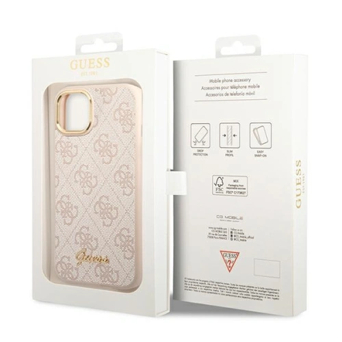 Kup Etui Guess GUHCP14SHG4SHP Apple iPhone 14 roz/pink hard case 4G Vintage Gold Logo - GUE2115 - {ean13} - Sklep Home Screen