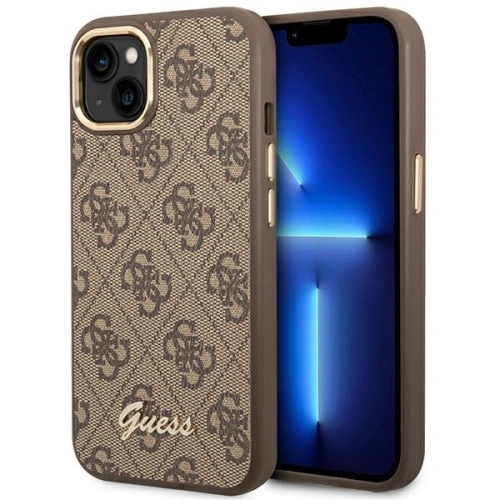 Kup Etui Guess GUHCP14SHG4SHW Apple iPhone 14 brązowy/brown hard case 4G Vintage Gold Logo - GUE2116 - {ean13} - Sklep Home Screen