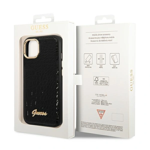 Kup Etui Guess GUHCP14SHGCRHK Apple iPhone 14 černý/black hardcase Croco Collection - GUE2117 - {ean13} - Sklep Home Screen