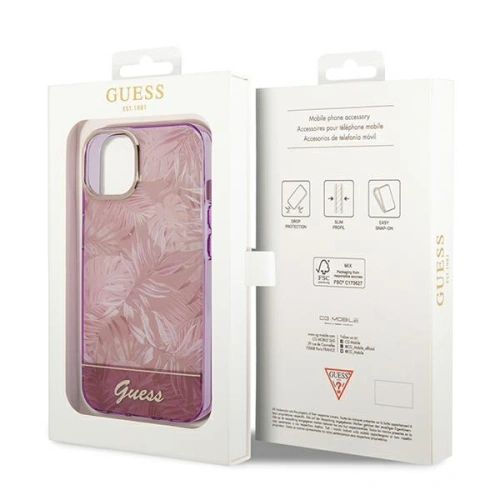 Kup Etui Guess GUHCP14SHGJGHP Apple iPhone 14 różowy/pink hardcase Jungle Collection - GUE2118 - {ean13} - Sklep Home Screen