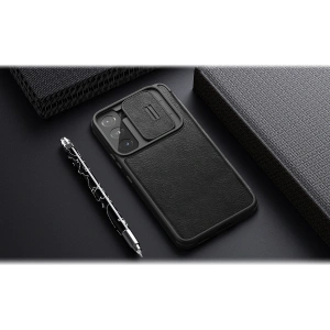 Kup Etui Nillkin Qin Leather Pro Samsung Galaxy S22 negru - NLK522 - {ean13} - Sklep Home Screen