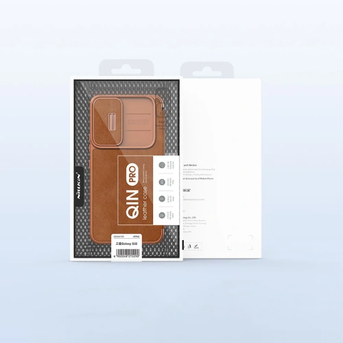 Buy Nillkin Qin Leather Pro Samsung Galaxy S22 brown - NLK523 - {ean13} - Home Screen Store Europe