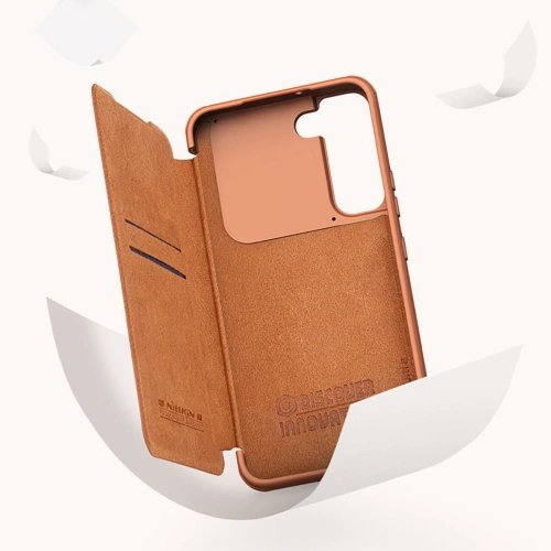 Kup Etui Nillkin Qin Leather Pro Samsung Galaxy S22 hnědá - NLK523 - {ean13} - Sklep Home Screen