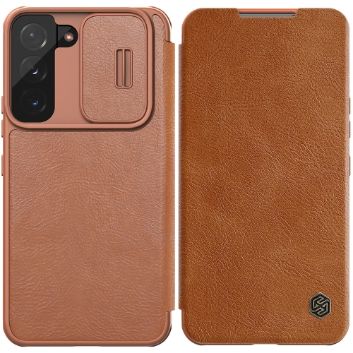 Kup Etui Nillkin Qin Leather Pro Samsung Galaxy S22+ Plus brązowy - NLK525 - {ean13} - Sklep Home Screen