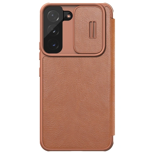 Kup Etui Nillkin Qin Leather Pro Samsung Galaxy S22+ Plus brązowy - NLK525 - {ean13} - Sklep Home Screen