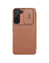 Kup Etui Nillkin Qin Leather Pro Samsung Galaxy S22+ Plus brązowy - NLK525 - {ean13} - Sklep Home Screen