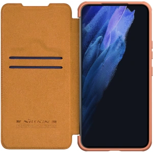 Etui Nillkin Qin Leather Pro Samsung Galaxy S22+ Plus brązowy