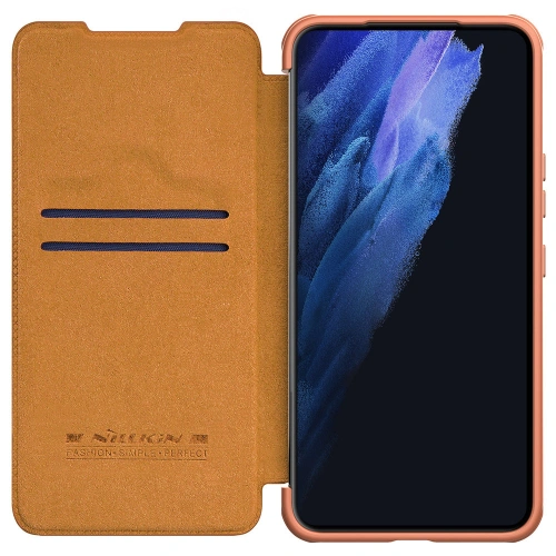 Kup Etui Nillkin Qin Leather Pro Samsung Galaxy S22+ Plus brązowy - NLK525 - {ean13} - Sklep Home Screen