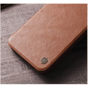 Etui Nillkin Qin Leather Pro Samsung Galaxy S22+ Plus brązowy