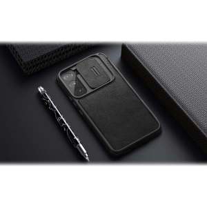 Etui Nillkin Qin Leather Pro Samsung Galaxy S22+ Plus brązowy