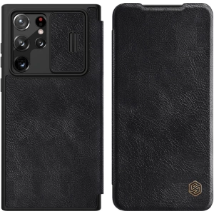Kup Etui Nillkin Qin Leather Pro Samsung Galaxy S22 Ultra negru - NLK526 - {ean13} - Sklep Home Screen